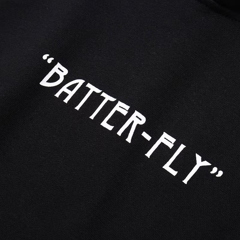 2025 Men Hip Hop Sweatshirt Hoodie Color Butterfly Streetwear Harajuku Pullover Hoodie Cotton Fleece Winter Autumn Black Hoodie